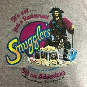 Vintage Harpoon Harrys Pirate Made USA Tank Top